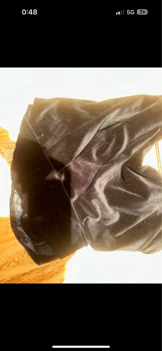 Top terciopelo Zara negro Talla M