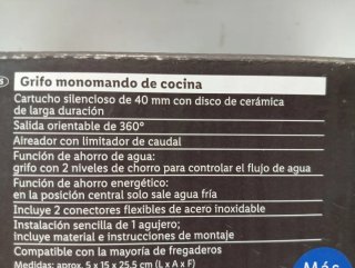 Grifo Monomando Cocina Livarno Home