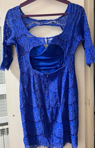 Vestido encaje azul eléctrico Talla M