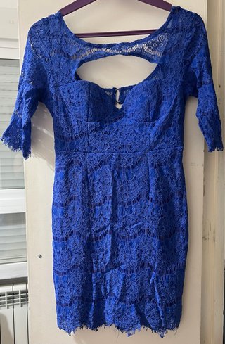 Vestido encaje azul eléctrico Talla M