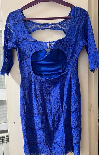 Vestido encaje azul eléctrico Talla M