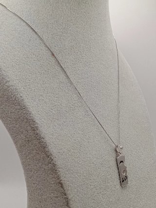 Collana ciondolo profilo viso donna argento s925