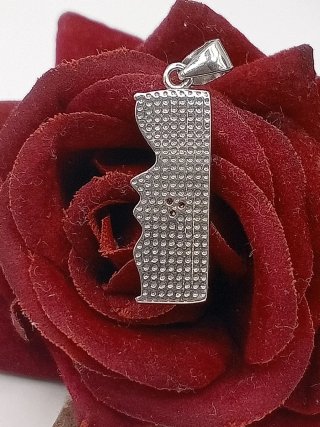 Collana ciondolo profilo viso donna argento s925