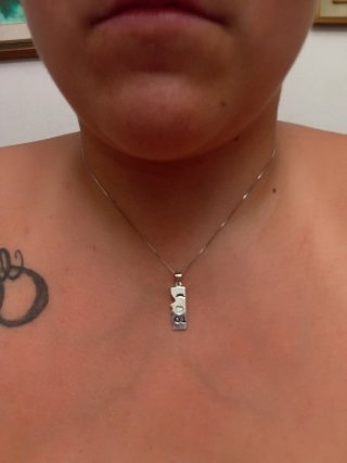 Collana ciondolo profilo viso donna argento s925