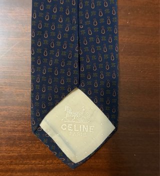 Corbata Celine Azul Estampada