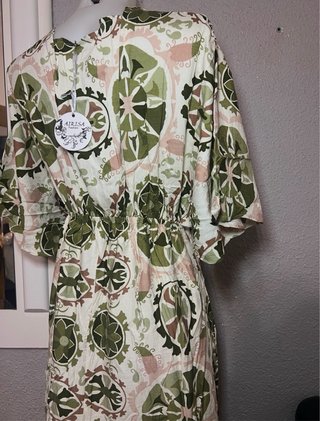 Vestido estampado verde y blanco Talla XL/XXL