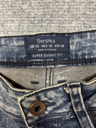 Bershka Jeans Hombre Super Skinny Fit Talla 38