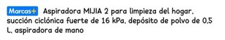 Aspiradora de mano blanca