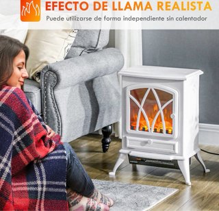 Chimenea Eléctrica Blanca