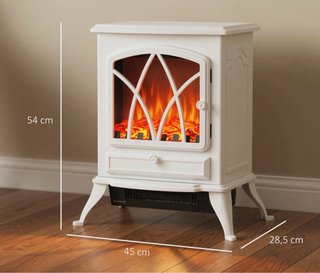 Chimenea Eléctrica Blanca