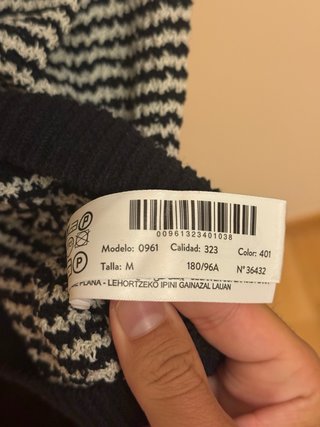 Polo Massimo Dutti Rayas Blanco y Negro