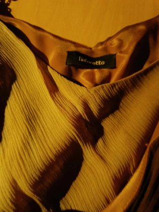 Top de fiesta Tintoretto marrón -beige