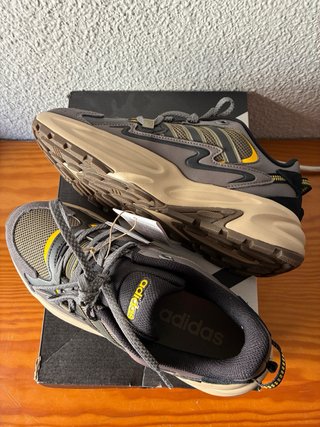 Zapatillas Adidas Hombre Gris y Amarillo