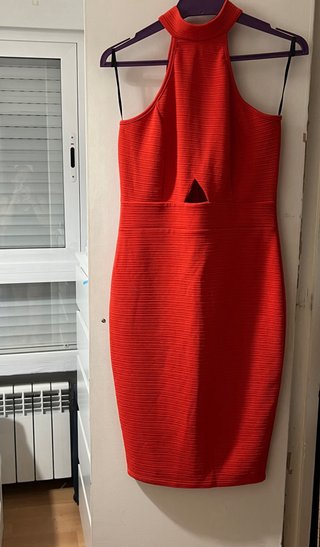 Vestido cóctel naranja A'gaci Talla M
