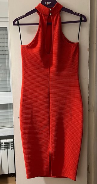 Vestido cóctel naranja A'gaci Talla M
