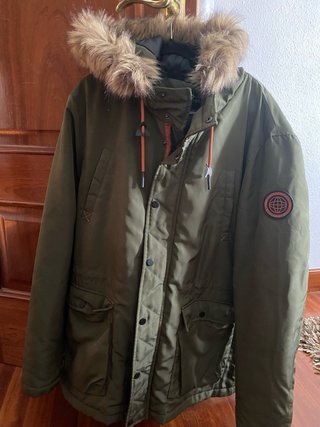 Chaqueta plumífero verde hombre