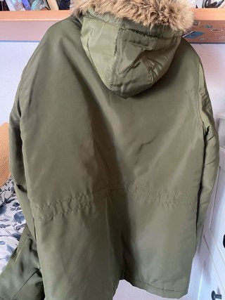 Chaqueta plumífero verde hombre
