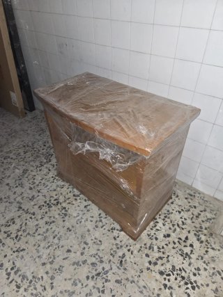 Mueble TV provenzal con ruedas