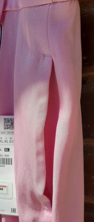 Pantalón ancho Zara rosa