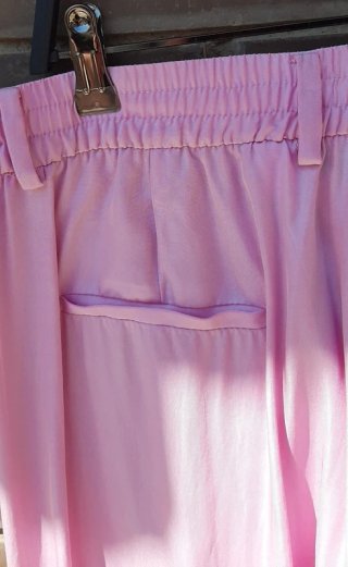 Pantalón ancho Zara rosa