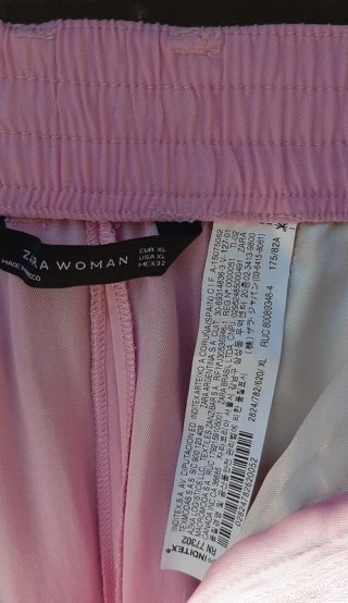 Pantalón ancho Zara rosa