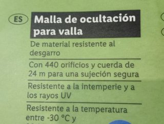 Malla para  Valla o Balcón Livarno