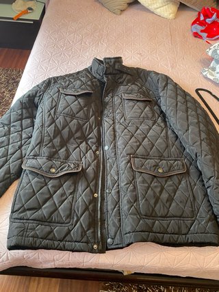 Parka acolchada hombre negra