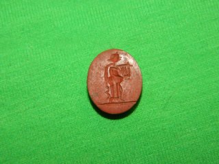 entalle de época Ibero Romana piedra roja Diosa