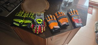 Guantes ISSALINE Naranja y Negro Talla M/L