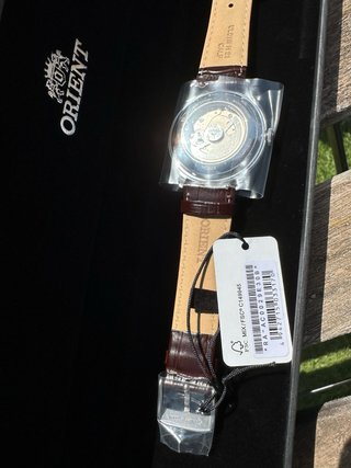 Reloj Orient Bambino Automátic Verde Correa Marrón
