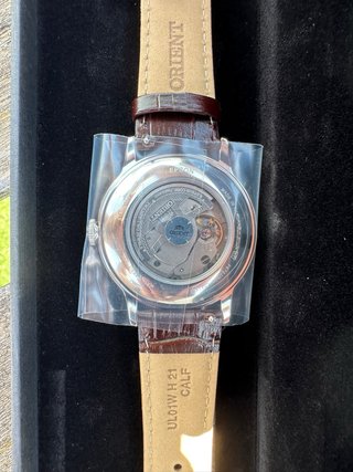 Reloj Orient Bambino Automátic Verde Correa Marrón