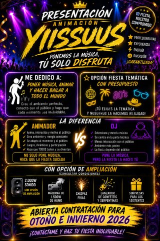 Animador todo tipo de eventos max 300 personas