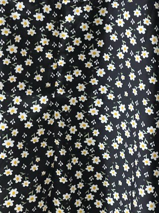 Vestido negro flores blancas tirantes T.L
