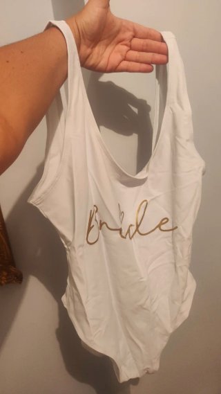 Bañador Bride dorado y blanco