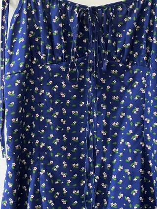 Vestido midi floral azul talla L