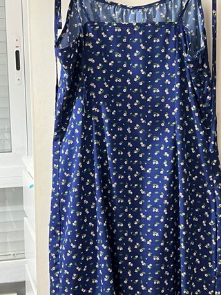 Vestido midi floral azul talla L