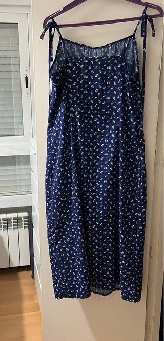 Vestido midi floral azul talla L