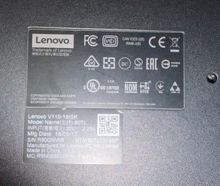 Lenovo V110-15ISK i3 4GB RAM SSD