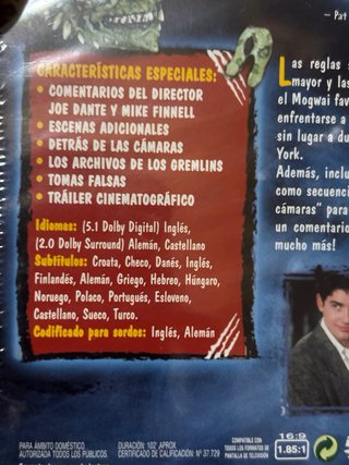 Gremlins 1 y 2 DVD (Español) Nuevas precintadas