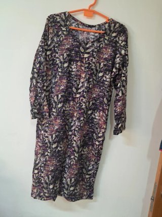 Vestido pakistaní estampado floral 3pc