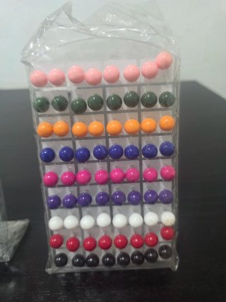 Pendientes Bolas Colores Varios