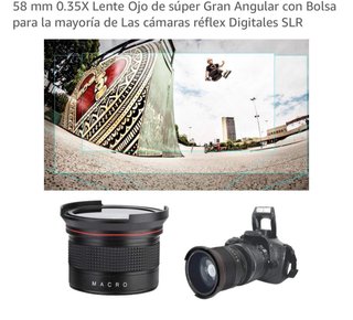 Objetivo Gran Angular 58mm Ojo de pez