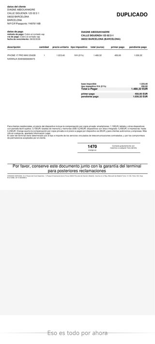 iPhone 17 Pro Max Naranja Nuevo, 250gb