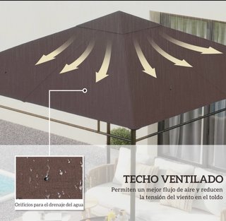 Techo repuesto cenador 3x3