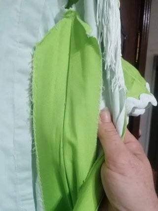 Traje Flamenca Niña Verde y Blanco