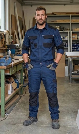 Pantalón de trabajo Rossini Azul y Negro XL