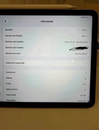 iPad Air 5  M1 + Apple Pencil 2 Plata