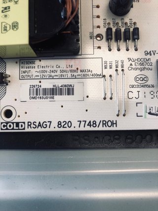 TV Hisense H50A6140 recambios