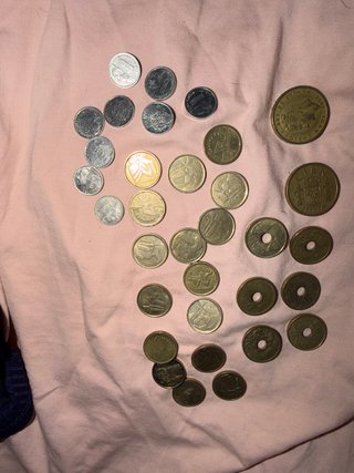 Lote de monedas antiguas pesetas