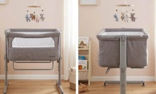 Cuna colecho gris casi nueva+regalos